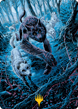 Untamed Pup Art Card (Gold-Stamped Signature) [Innistrad: Midnight Hunt Art Series] (AMID 77)