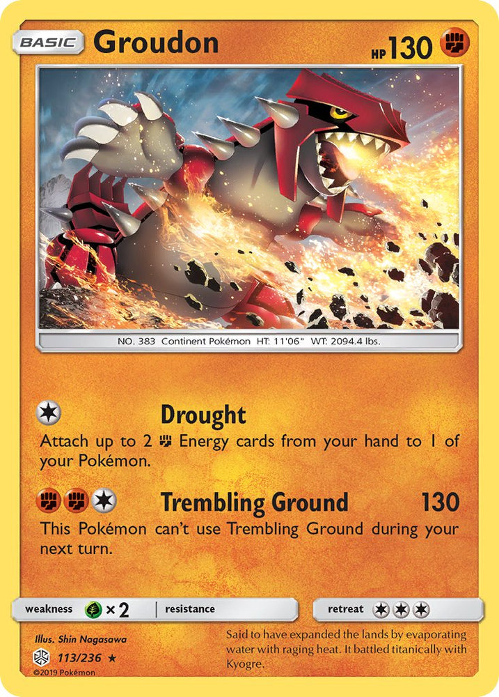 Groudon (Cracked Ice Holo) (113/236) [Theme Deck Exclusives]