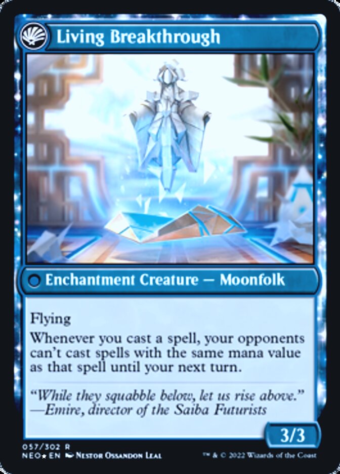 Inventive Iteration // Living Breakthrough [Kamigawa: Neon Dynasty Prerelease Promos] (PNEO 57)