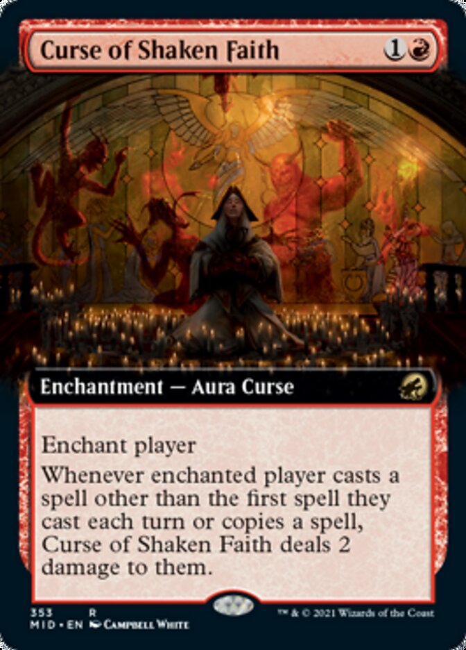 Curse of Shaken Faith (Extended) [Innistrad: Midnight Hunt] (MID 353)