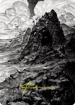 Mountain Art Card (Gold-Stamped Signature) [Innistrad: Crimson Vow Art Series] (AVOW 80)