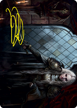 Thalia, Guardian of Thraben Art Card (Gold-Stamped Signature) [Innistrad: Crimson Vow Art Series] (AVOW 18)