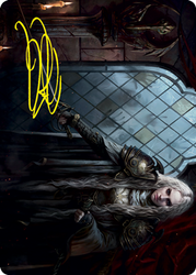 Thalia, Guardian of Thraben Art Card (Gold-Stamped Signature) [Innistrad: Crimson Vow Art Series] (AVOW 18)