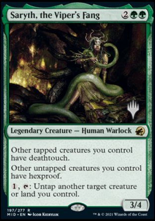 Saryth, the Viper's Fang (Promo Pack) [Innistrad: Midnight Hunt Promo Pack] (PMID 197)