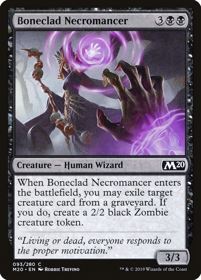 Boneclad Necromancer [Core Set 2020] (M20 93)