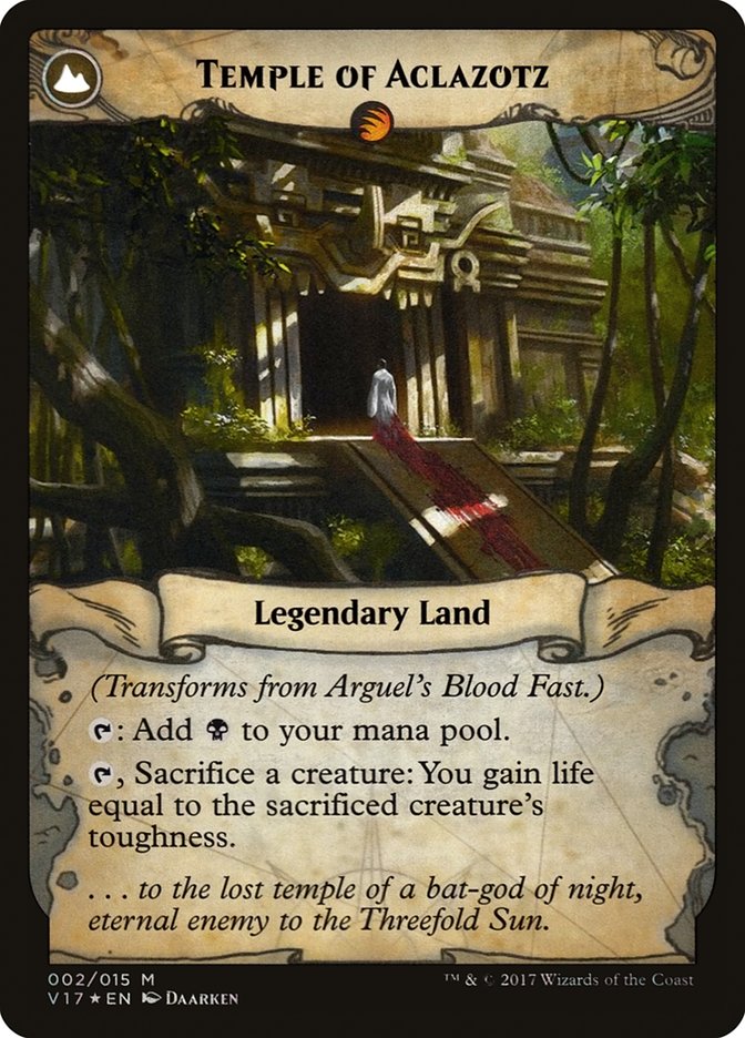 Arguel's Blood Fast // Temple of Aclazotz [From the Vault: Transform] (V17 2)