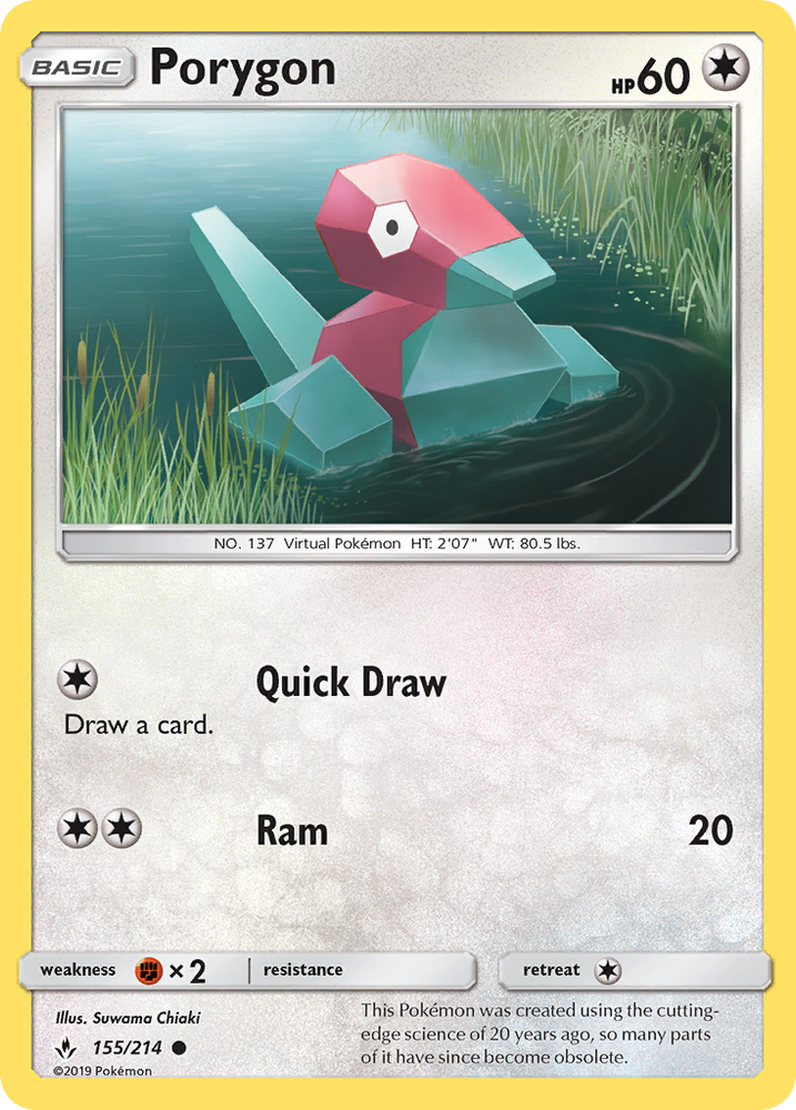 Porygon (155/214) [Sun & Moon: Unbroken Bonds]