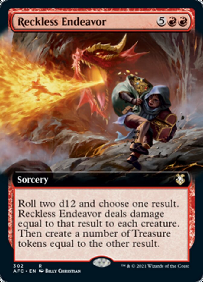 Reckless Endeavor (Extended) [Dungeons & Dragons: Adventures in the Forgotten Realms Commander] (AFC 302)