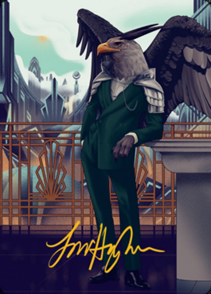 Falco Spara, Pactweaver 2 Art Card (Gold-Stamped Signature) [Streets of New Capenna Art Series] (ASNC 67)