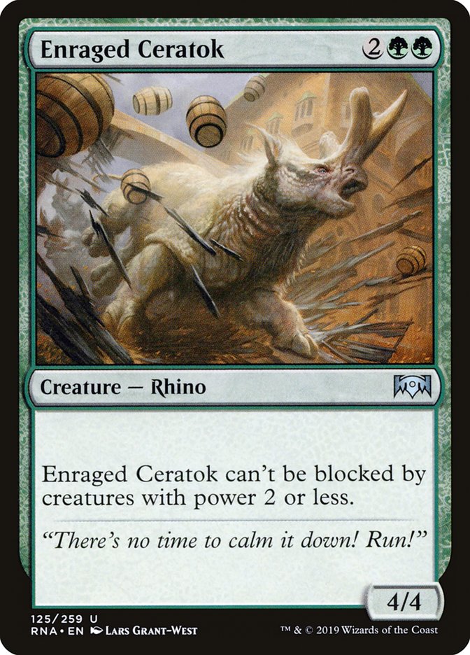 Enraged Ceratok [Ravnica Allegiance] (RNA 125)