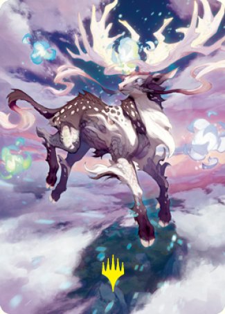 Hinata, Dawn-Crowned Art Card (Gold-Stamped Signature) [Kamigawa: Neon Dynasty Art Series] (ANEO 68)
