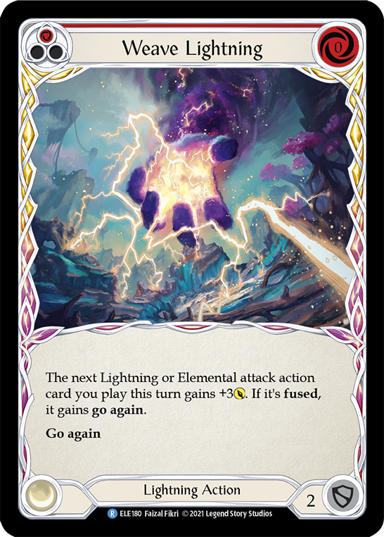 Weave Lightning (Red) [ELE180] 1st Edition Rainbow Foil