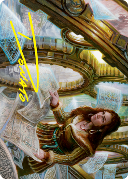 Cartographer's Survey Art Card (Gold-Stamped Signature) [Innistrad: Crimson Vow Art Series] (AVOW 51)