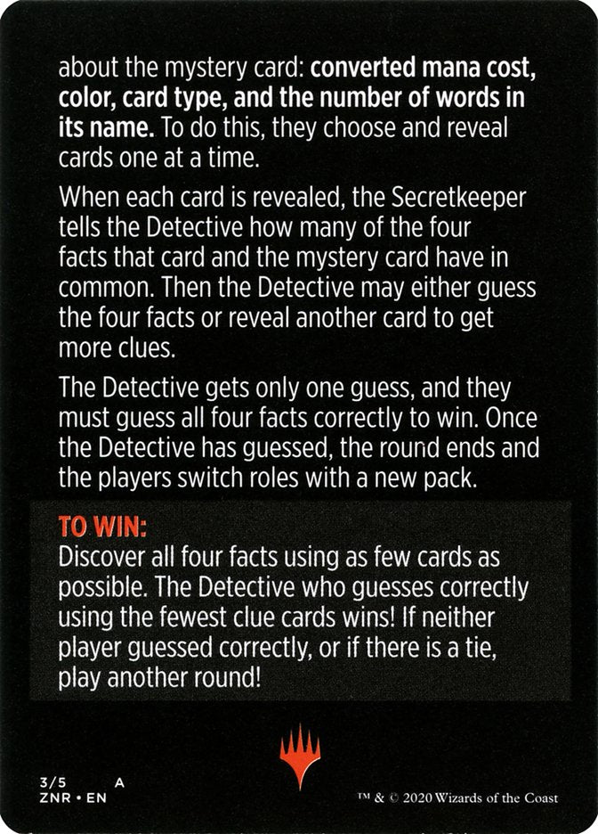 Booster Sleuth (Magic Minigame) [Zendikar Rising Minigame] (MZNR 3)