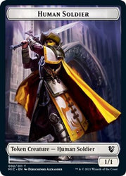 Eldrazi Spawn // Human Soldier Double-sided Token [Innistrad: Midnight Hunt Commander] (TMIC 1)