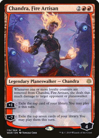 Chandra, Fire Artisan (Promo Pack) [War of the Spark Promos] (PWAR 119P)