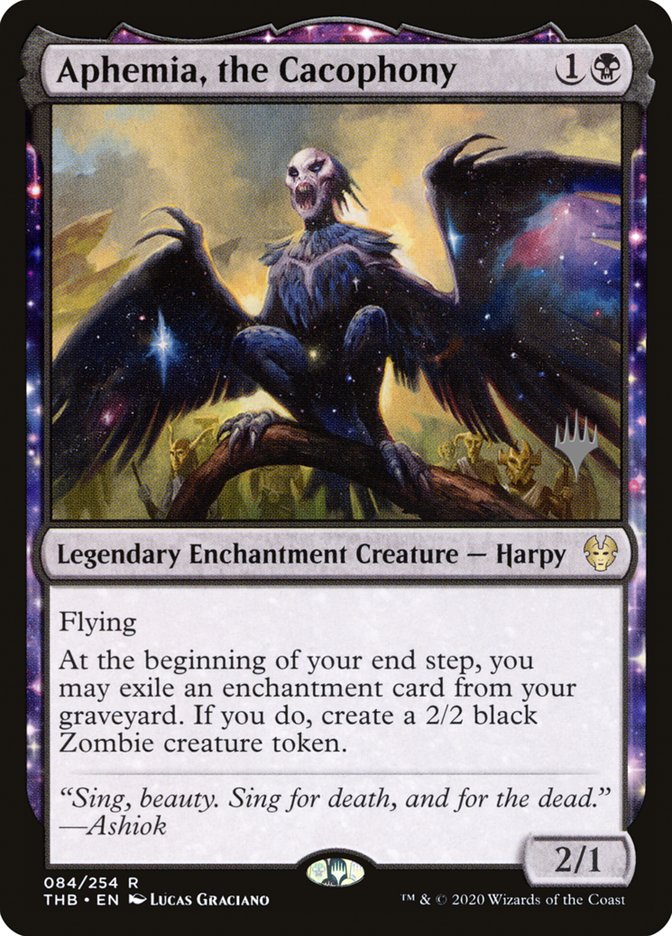 Aphemia, the Cacophony (Promo Pack) [Theros Beyond Death Promos] (PTHB 84P)