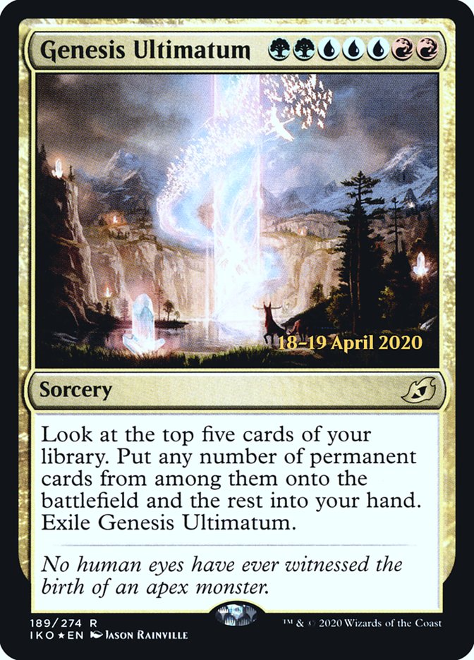 Genesis Ultimatum  [Ikoria: Lair of Behemoths Prerelease Promos] (PIKO 189S)