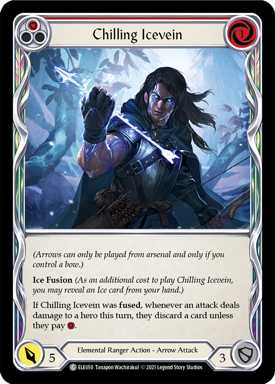 Chilling Icevein (Red) [ELE050] 1st Edition Rainbow Foil