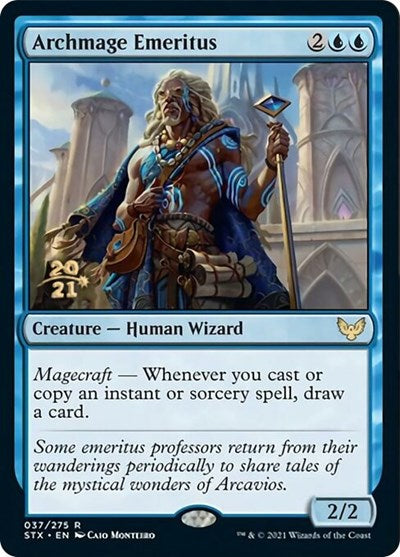Archmage Emeritus [Strixhaven: School of Mages Prerelease Promos] (PSTX 37)
