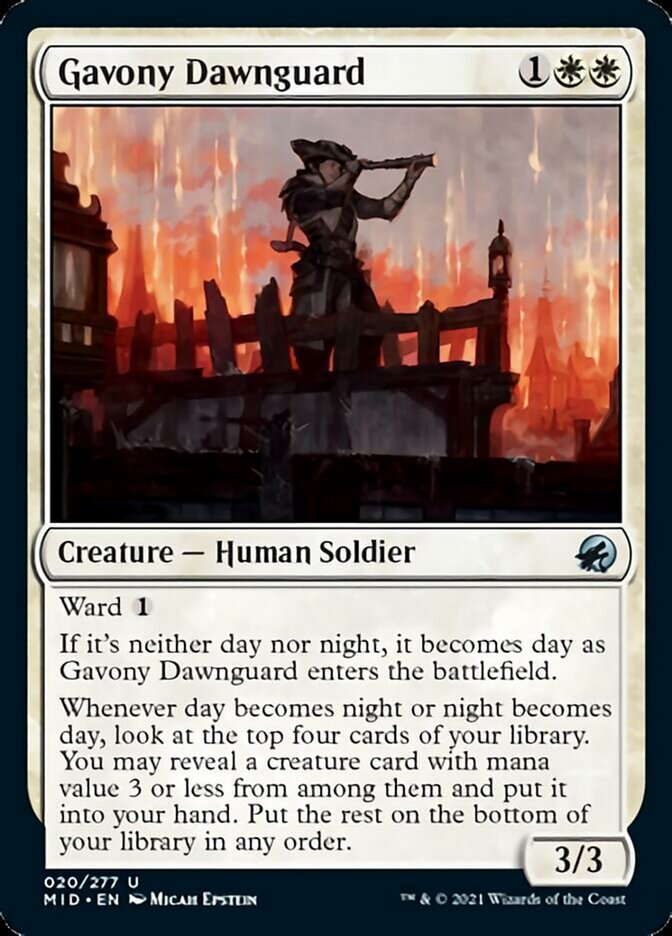 Gavony Dawnguard [Innistrad: Midnight Hunt] (MID 20)