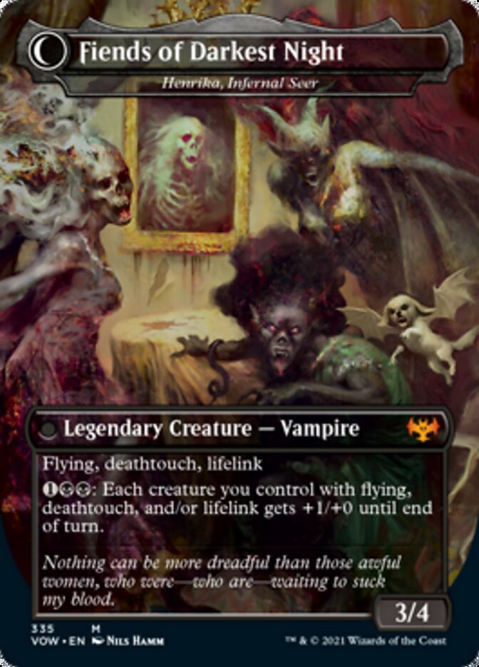 Henrika Domnathi // Henrika, Infernal Seer - The Three Weird Sisters // Fiends of Darkest Night [Innistrad: Crimson Vow] (VOW 335)
