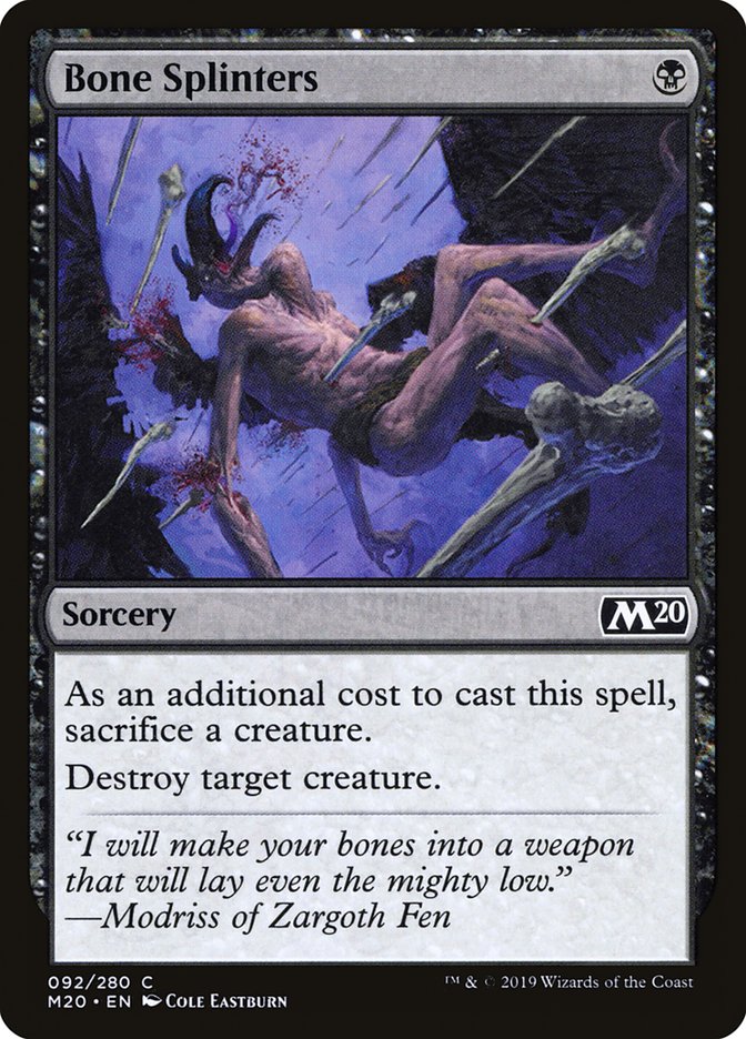 Bone Splinters [Core Set 2020] (M20 92)