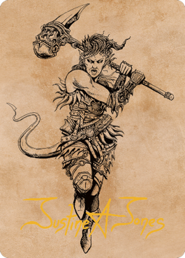 Karlach, Fury of Avernus Art Card (Gold-Stamped Signature) [Commander Legends: Battle for Baldur's Gate Art Series]