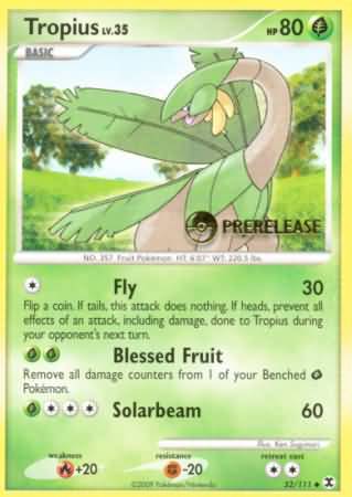 Tropius (Prerelease Promo) (52/111) [Nintendo: Black Star Promos]