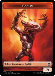 Rebel // Goblin Double-Sided Token [Phyrexia: All Will Be One Commander]