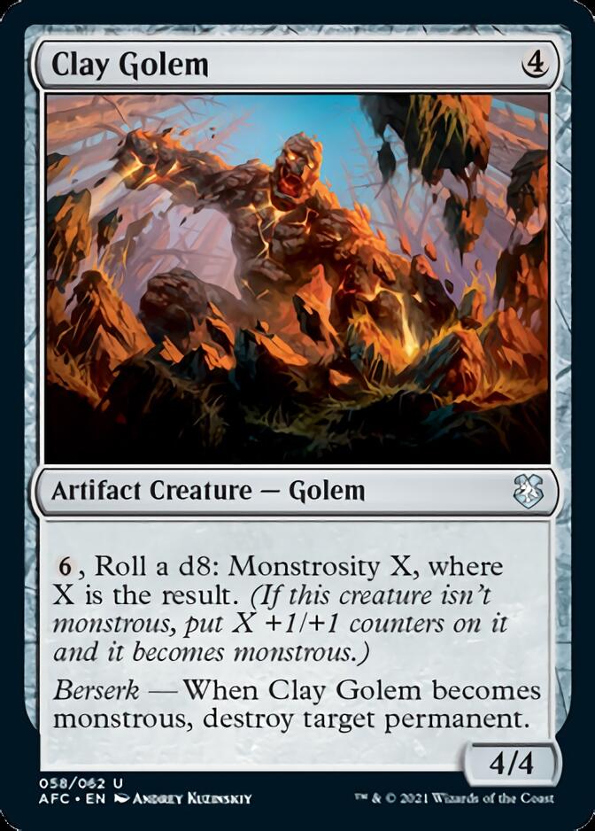 Clay Golem [Dungeons & Dragons: Adventures in the Forgotten Realms Commander] (AFC 58)