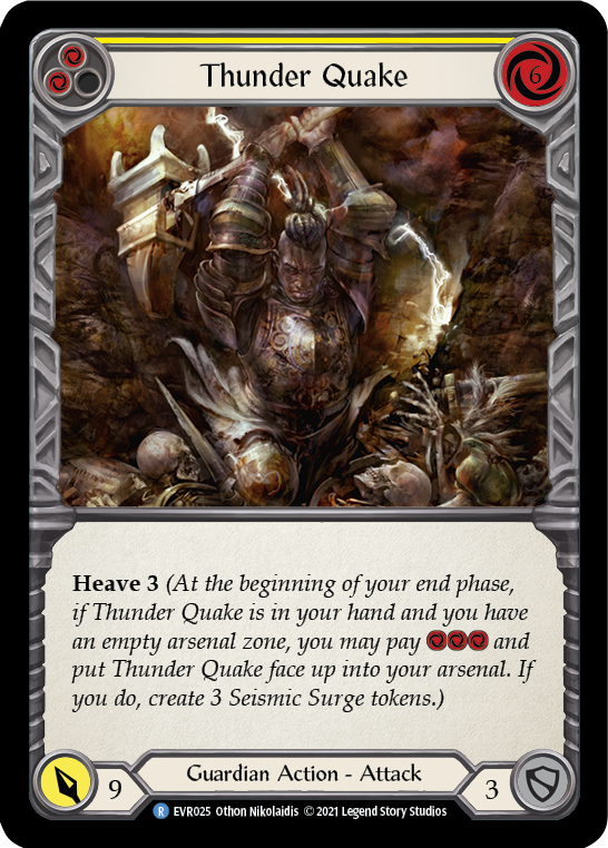 Thunder Quake (Yellow) [EVR025] 1st Edition Rainbow Foil