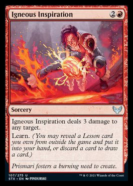 Igneous Inspiration [Strixhaven: School of Mages] (STX 107)