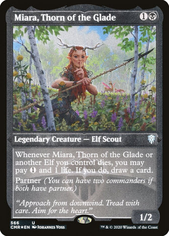 Miara, Thorn of the Glade [Commander Legends Etched] (PCMR 566)