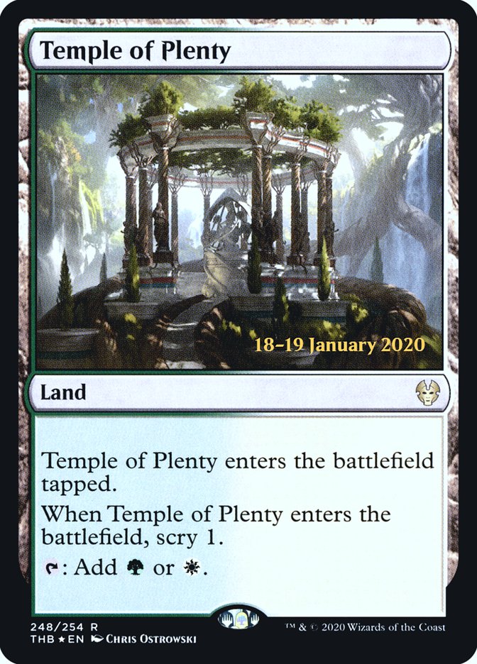 Temple of Plenty [Theros Beyond Death Prerelease Promos] (PTHB 248S)