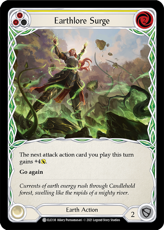 Earthlore Surge (Yellow) [ELE138] 1st Edition Rainbow Foil