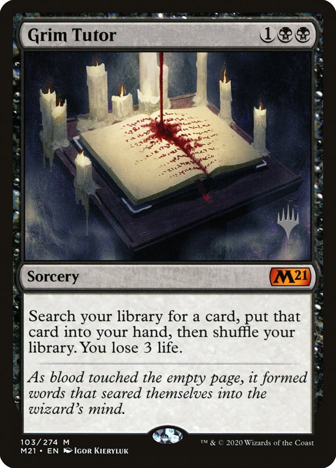 Grim Tutor (Promo Pack) [Core Set 2021 Promos] (PM21 103P)