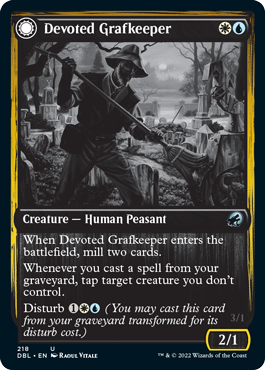 Devoted Grafkeeper // Departed Soulkeeper [Innistrad: Double Feature] (DBL 218)