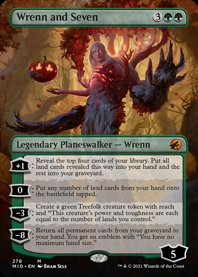Wrenn and Seven (Borderless) [Innistrad: Midnight Hunt] (MID 278)