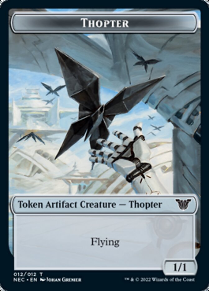 Thopter // Spirit (002) Double-sided Token [Kamigawa: Neon Dynasty Commander Tokens] (TNEC 12)