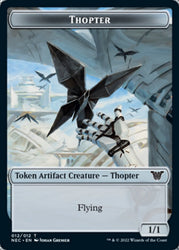 Thopter // Spirit (002) Double-sided Token [Kamigawa: Neon Dynasty Commander Tokens] (TNEC 12)