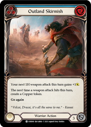 Outland Skirmish (Blue) [EVR068] 1st Edition Rainbow Foil