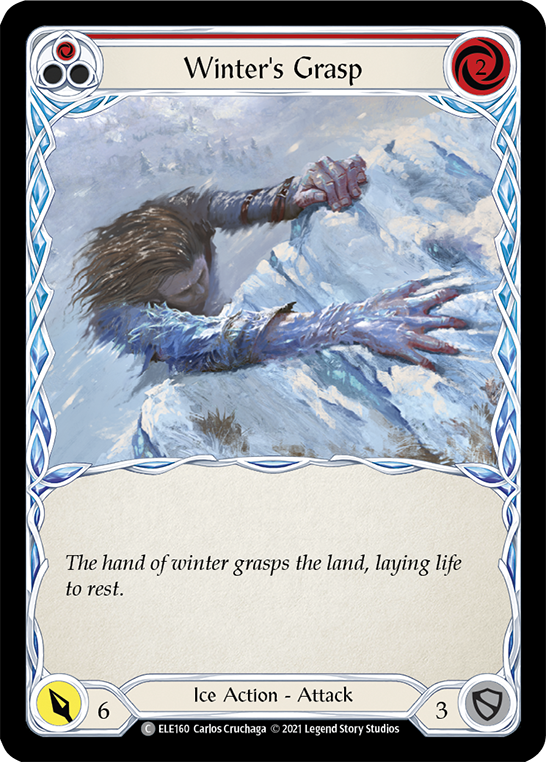 Winter's Grasp (Red) [ELE160] 1st Edition Rainbow Foil