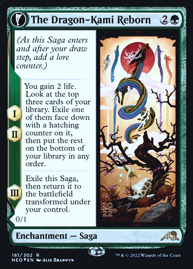 The Dragon-Kami Reborn // Dragon-Kami's Egg [Kamigawa: Neon Dynasty Prerelease Promos] (PNEO 181)