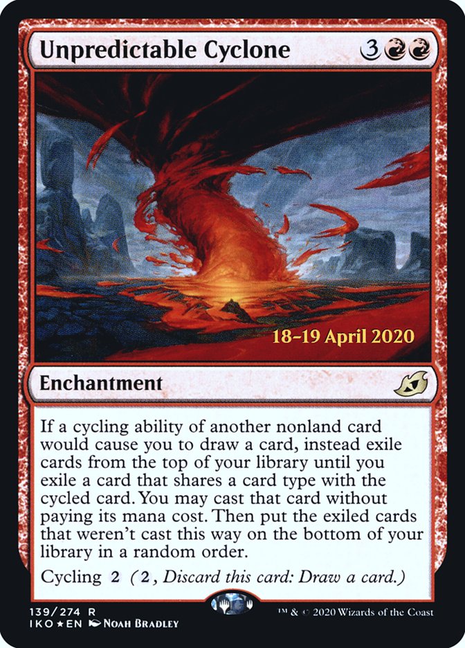Unpredictable Cyclone  [Ikoria: Lair of Behemoths Prerelease Promos] (PIKO 139S)