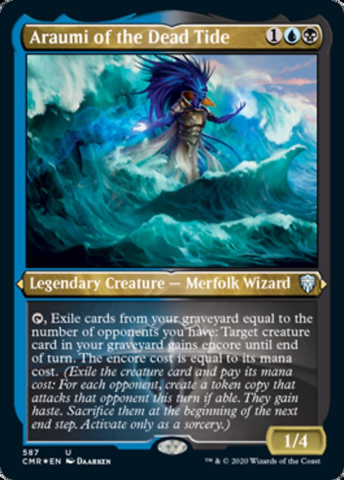 Araumi of the Dead Tide [Commander Legends Etched] (PCMR 587)