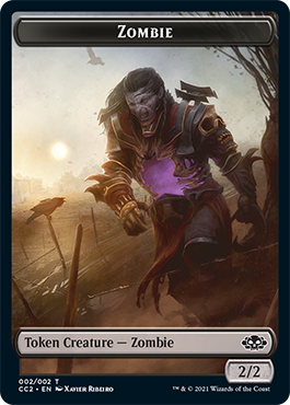 Snake // Zombie Double-sided Token [Commander Collection: Black Tokens] (TCC2 1)