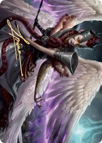 Firja, Judge of Valor Art Card (Gold-Stamped Signature) [Kaldheim: Art Series] (AKHM 209)