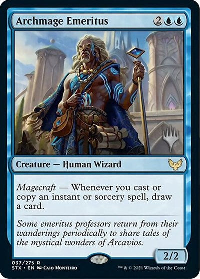 Archmage Emeritus (Promo Pack) [Strixhaven: School of Mages Promos] (PSTX 37)