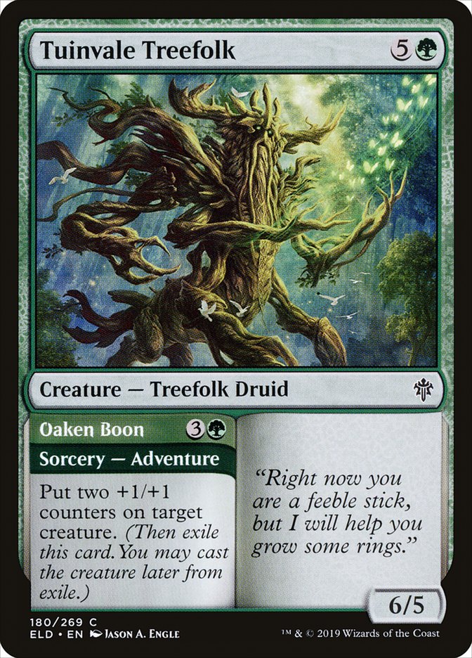 Tuinvale Treefolk // Oaken Boon [Throne of Eldraine] (ELD 180)
